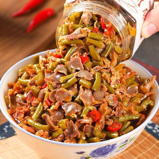 湖南特产鸡杂酸豆角开胃王酸辣可口辣椒酱熟食鸡胗下饭菜日期新鲜