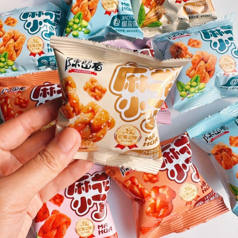 陈留香麻花小丁小包装黑糖椒盐香辣芝麻袋装独立休闲零食小吃