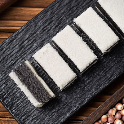 黑芝麻芡实糕四川眉山仁寿特产手工传统糕点零食小吃老人食品