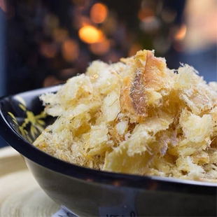 鱼肉碎片碎块烤鱼片珍味即食海鲜零食拌饭鳕鱼块海鲜干货鳕鱼鱼干