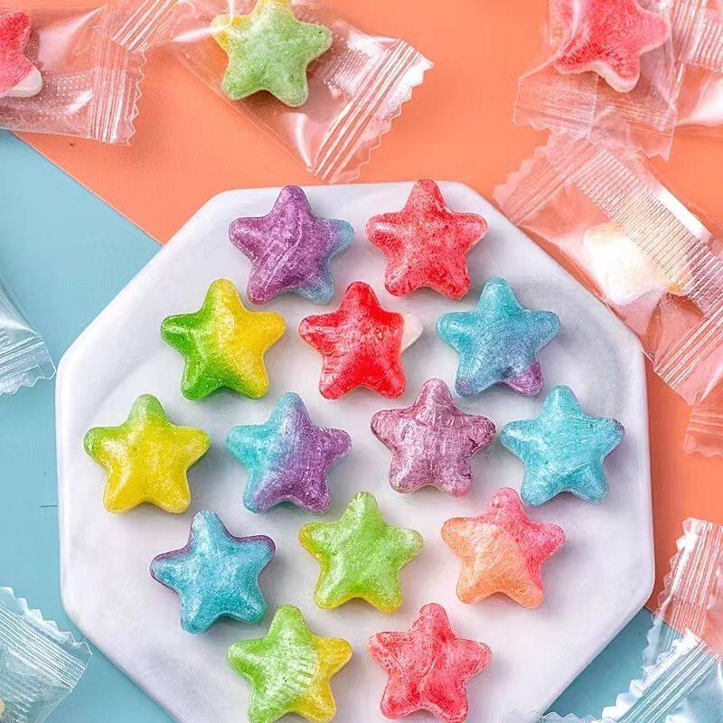 高颜值糖果星星糖儿童水果味硬糖五星许愿糖小零食喜糖美味可口