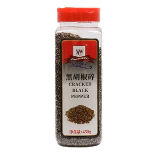 粗黑胡椒碎粒 i正宗家用调味品瓶装西餐调料450g披萨烘焙牛排配料