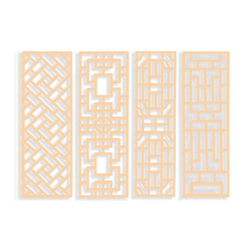 热销东阳仿古门窗中式实木花格背景墙玄关隔断木格屏风现货可定制