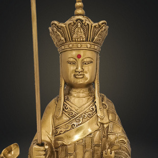 热销地藏佛像谛听地藏菩萨铜像纯铜九华山大愿地藏王居家供奉摆件