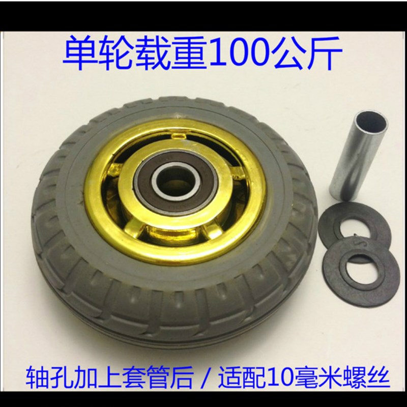 热销万向脚轮4寸轮子静音轮橡胶轮餐车平板车脚轮手推车轮子轱辘