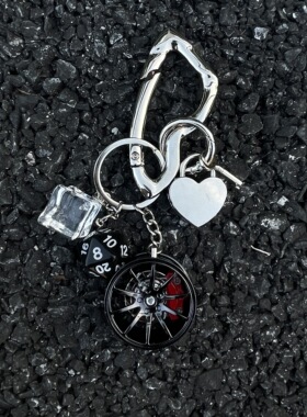 Cleanfit高级汽车轮毂月牙扣包包挂件小众潮流穿搭腰间钥匙扣挂饰