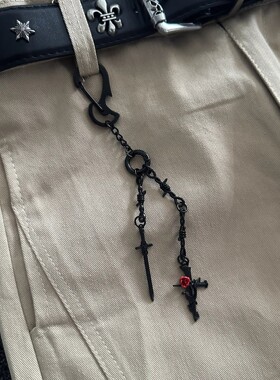 「剑与蔷薇」金属原创腰间钥匙扣小众手作拉链挂饰时尚单品包挂件