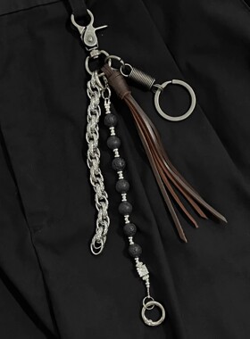 SFSN齿轮印记原创编织绳挂件金属链钥匙扣时尚穿搭高级感配饰包挂