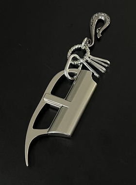 SFSN原创复古设计金属做旧古银高级感火机套钥匙扣腰间挂件街头风