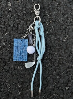 泳池吊牌钥匙扣ins风设计感包包挂饰高级感编织绳ch扣腰间挂件