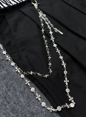 原创cleanfit金属十字架腰链男配饰y2k复古朋克酷裤链女嘻哈高街