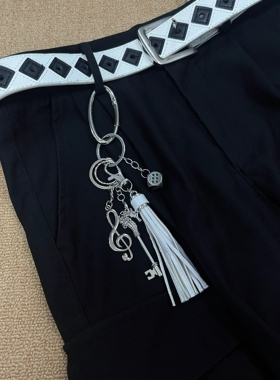 “海洋之音”cleanfit钥匙扣创意音符骰子流苏挂件ins风腰间挂饰