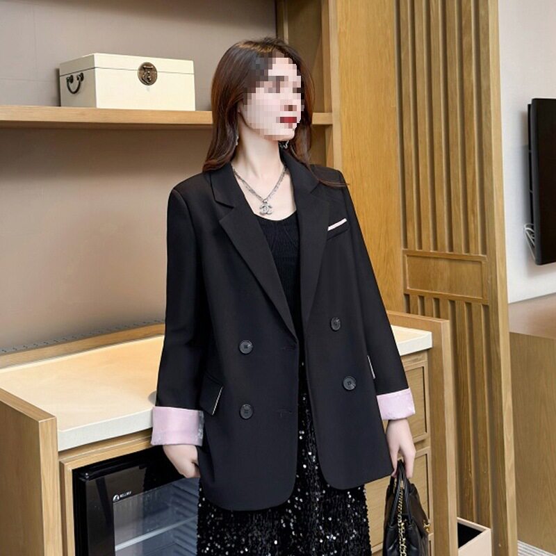 韩版复古国风西装外套女