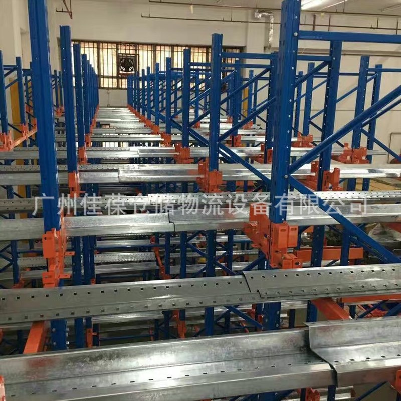(广东)穿梭j式货架 自滑式重型仓储 穿梭子母车式立体仓库货架