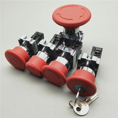 22mm紧急停止按钮开关XB2-BS542C蘑菇头自锁ZB2-BE102C一常闭按键