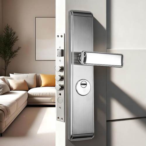 防盗锁套门LEM家用通用型不锈钢入户机锁体大门锁木门锁械门锁装