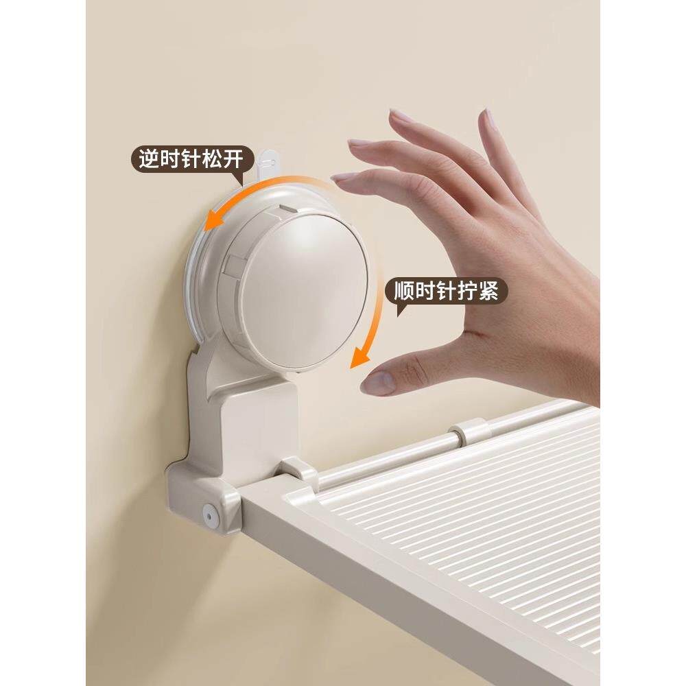 收吸盘厨Fhzxrrrz房备菜置物架多层配盘菜功能壁挂家用可折叠多纳