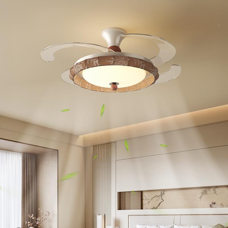 20中25新款古胡桃木色法式古浪餐漫969隐形静音护眼复卧室厅风扇