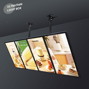 LED展钢化玻璃产品灯箱吊挂式单发示光价格广CGL告牌菜展示架招牌