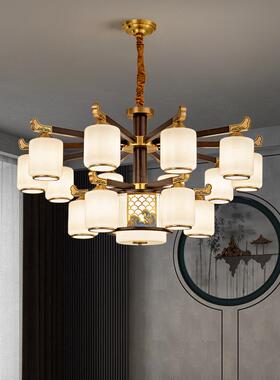 新式吊灯店客厅灯轻奢实木餐厅吊顶53968灯中国风禅意酒茶室灯中