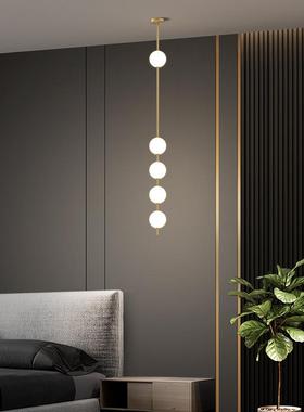 全铜现代极简复吊30850式小楼梯创意糖葫芦灯后泡泡球球卧室床头