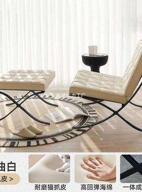 轻人奢小沙发椅子巴塞那椅室单客厅卧设计师罗款懒人休闲沙96524