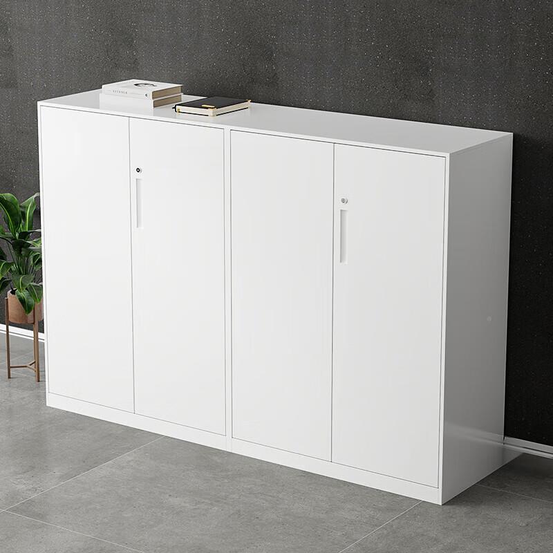 钢制办公文件储柜矮柜落地物柜柜锁打印机AG放置资料组合隔断带柜