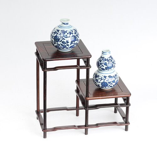 多宝CMU小博架红酸枝木雕工艺品盆古阁景壶底座紫砂茶底座实木
