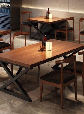 餐桌家用小户型简约客厅饭桌子小餐饮吃吃快72307店长方形商用桌