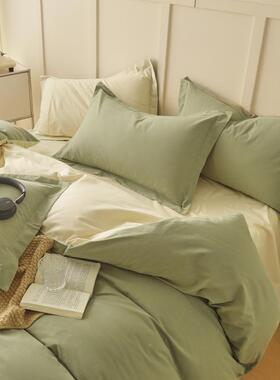 A类001支磨毛长绒棉纯四件套秋52422冬笠超柔保暖全棉棉床单枕套