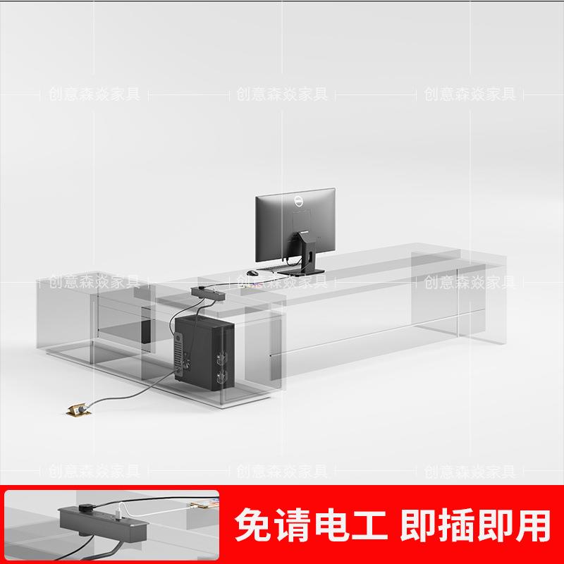 保加厚老桌椅套组合简环板约现代时尚组装办公家无品牌/具轻奢风