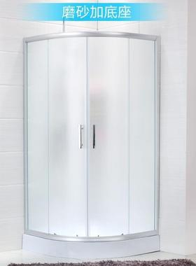 沐JU璃b整体淋29720浴房一体式家用移动玻门防洗澡间浴房简易弧扇