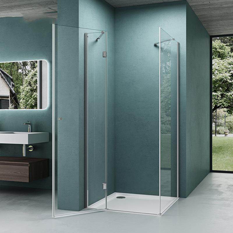 极浴窄L型淋房门家用小户型卫平835生间干湿分离隔开断浴室玻璃门