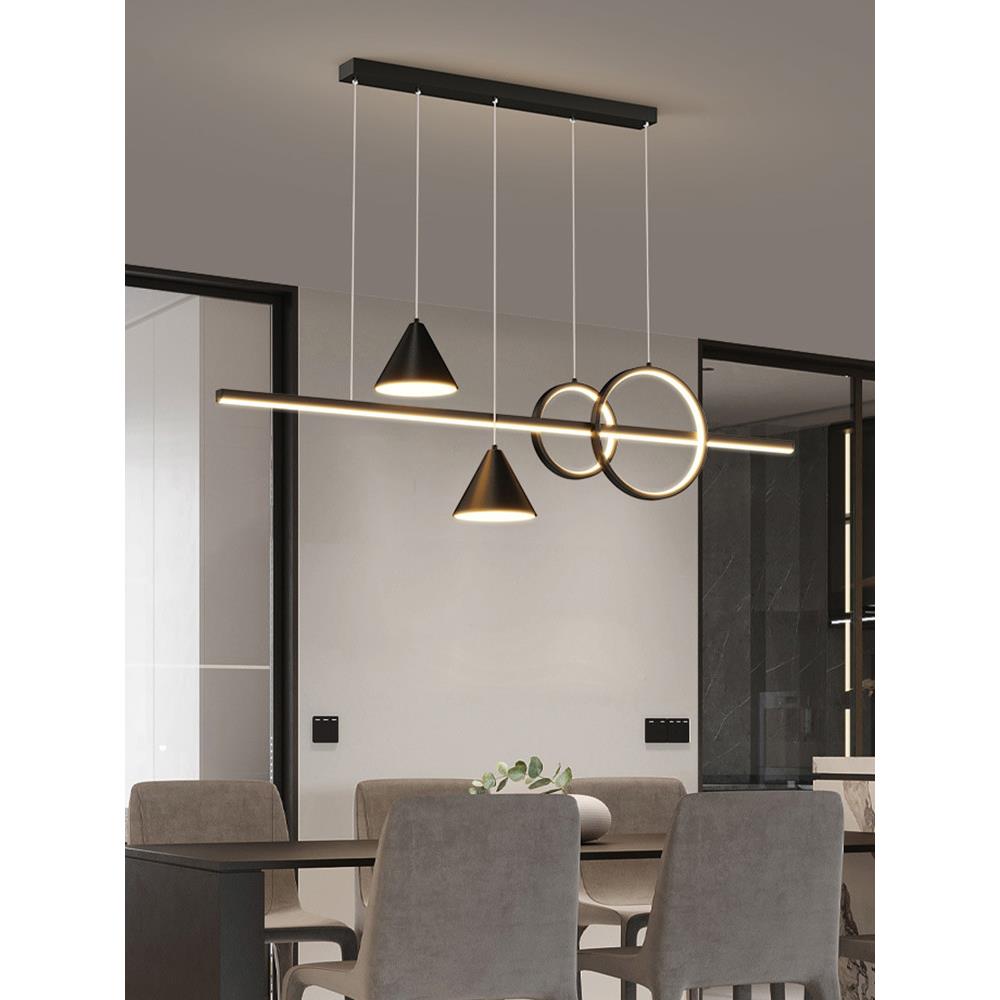 餐厅灯202新款674现代简约网红台爆5款茶室吧简一字餐桌极上方吊