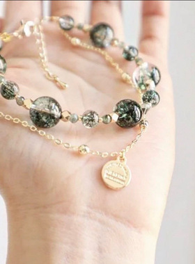 源400+！现179！纯元出口 天然石双层手链 美到开挂 小众设计款