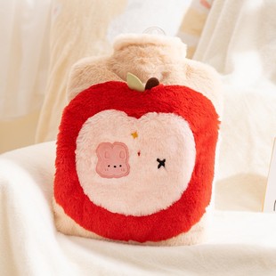 毛绒注水热水袋1800ml可拆洗PVC注水热水袋卡通