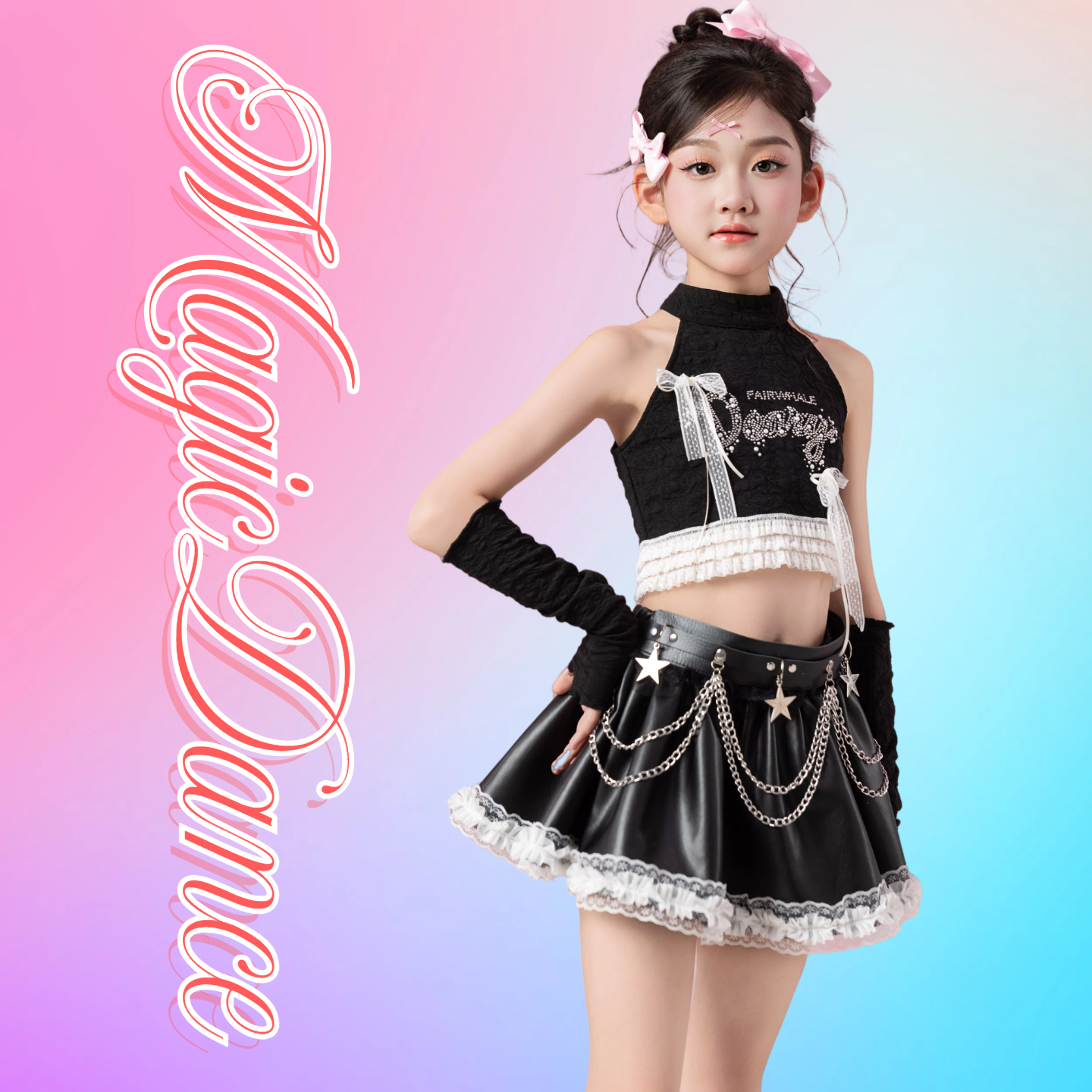 女童甜酷女团打歌舞蹈服