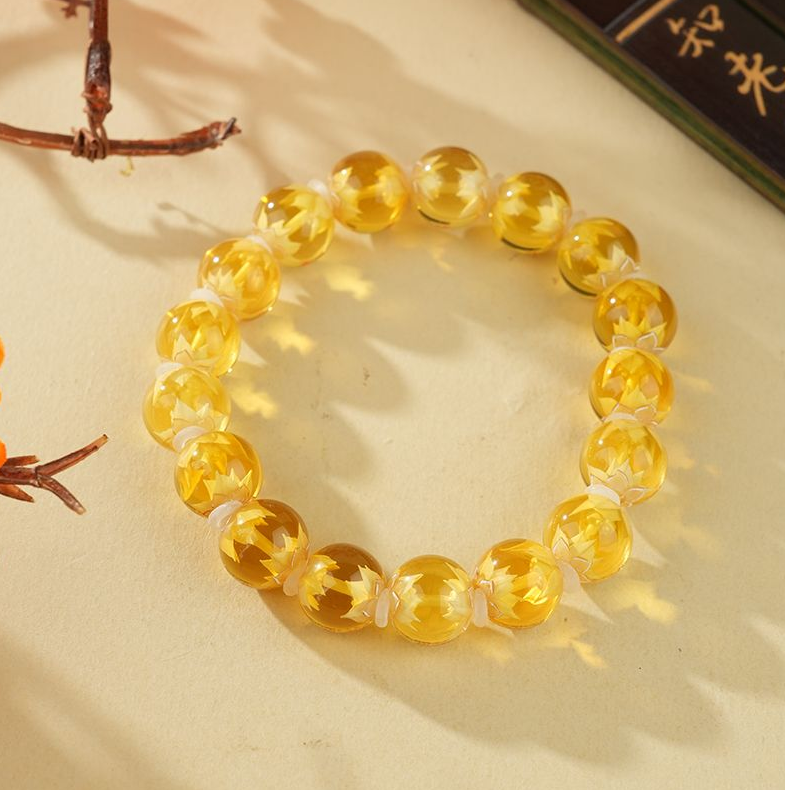 【Q .Jewelry】琥珀蓝珀圆珠手串  略有不同