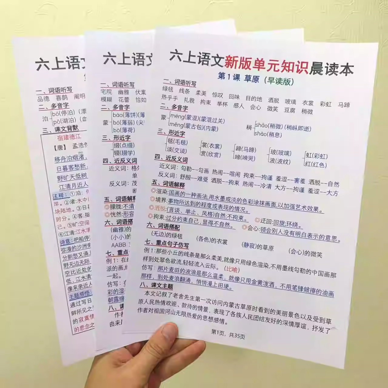 2025新版六年级上册语文单元知识点汇总练习本数学期末综合测试卷