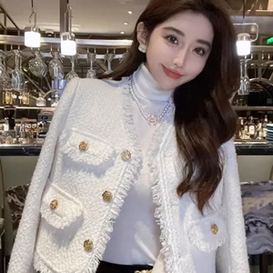 法式小香风短款外套女春秋2024新款高端名媛气质小个子冬季高级感