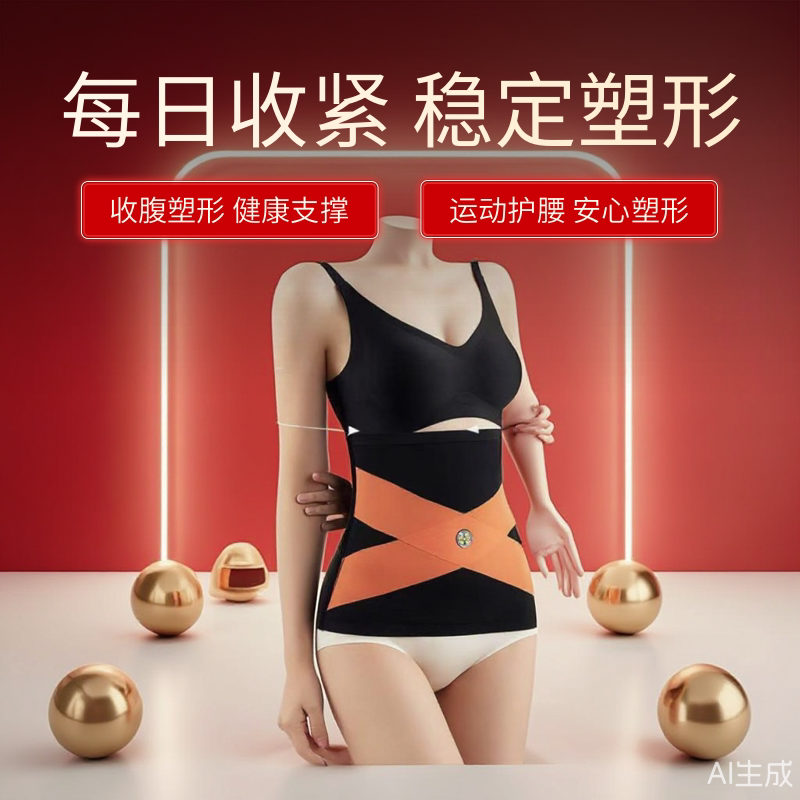 产后收腹腰带塑形无痕束腰收小肚子大码塑身衣束缚带不卷边女腰围