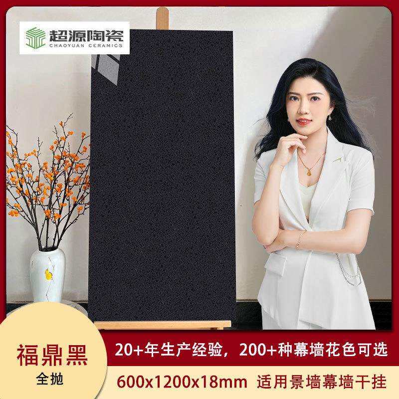 仿福鼎黑石材陶瓷地铺石通体大颗粒福鼎黑幕墙石英砖陶瓷pc仿石砖
