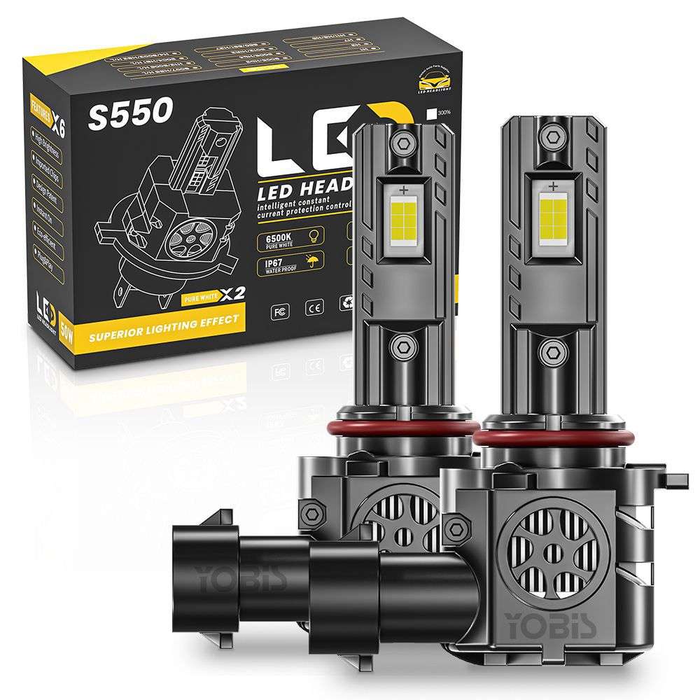 新款大功率55W高流明直插式LED前大灯即插即用 9005 H7 H11 9012