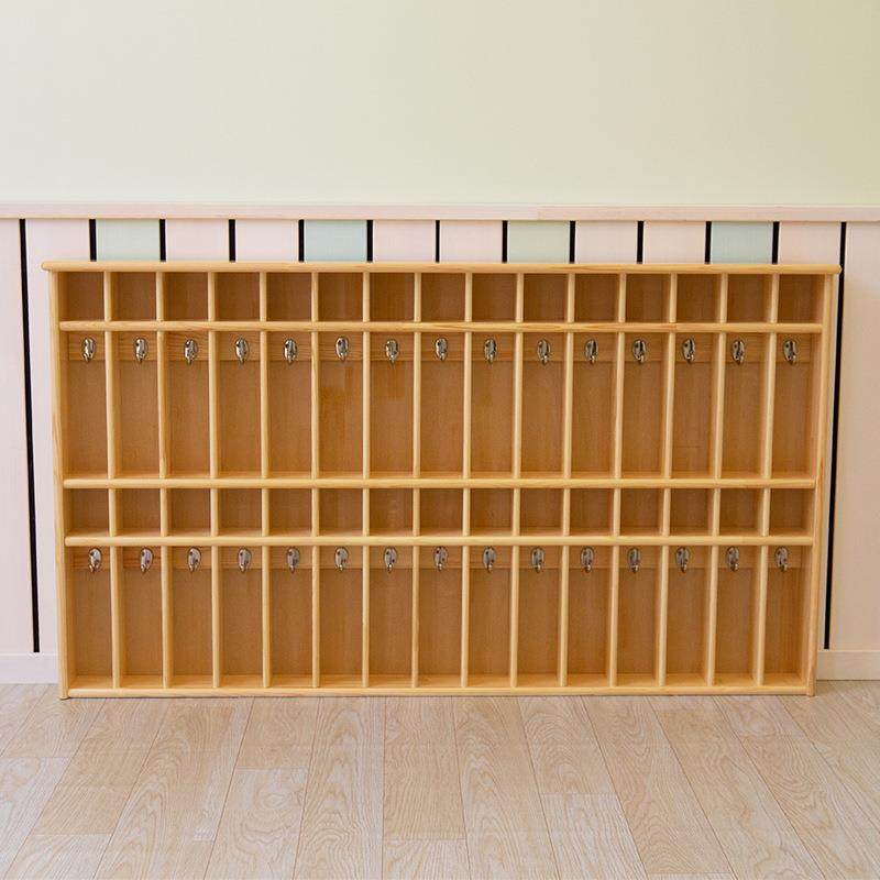 乐幼园幼儿园口杯毛巾架儿童实木口杯架木质毛巾架幼儿园收纳架子