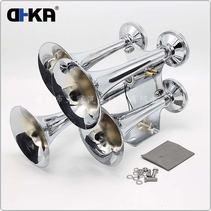 DHKA亚冠-AS096现货 大四管气喇叭 12V/24V 卡车货车轮船用 145dB