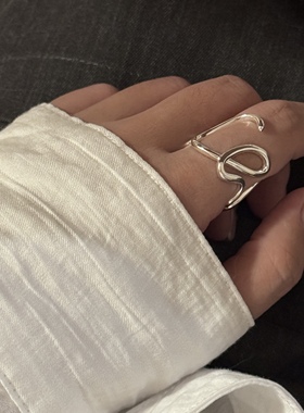 L’amour英文字母LOVE戒指S925通体纯银指环小众设计韩系