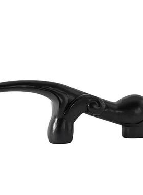 长鼻兽象壁龛摆件黑色桌面树脂雕塑原创玄关台过道柜子样品屋展示