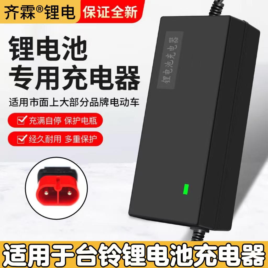 适用于台铃锂电池电动车充电器48V2A3A5A智能快充全新主板云插头