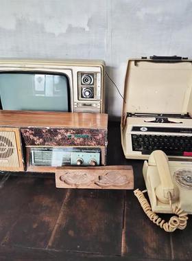 老物件旧货民俗老式打字机老电话旧收音机模具农家乐影视道具摆件