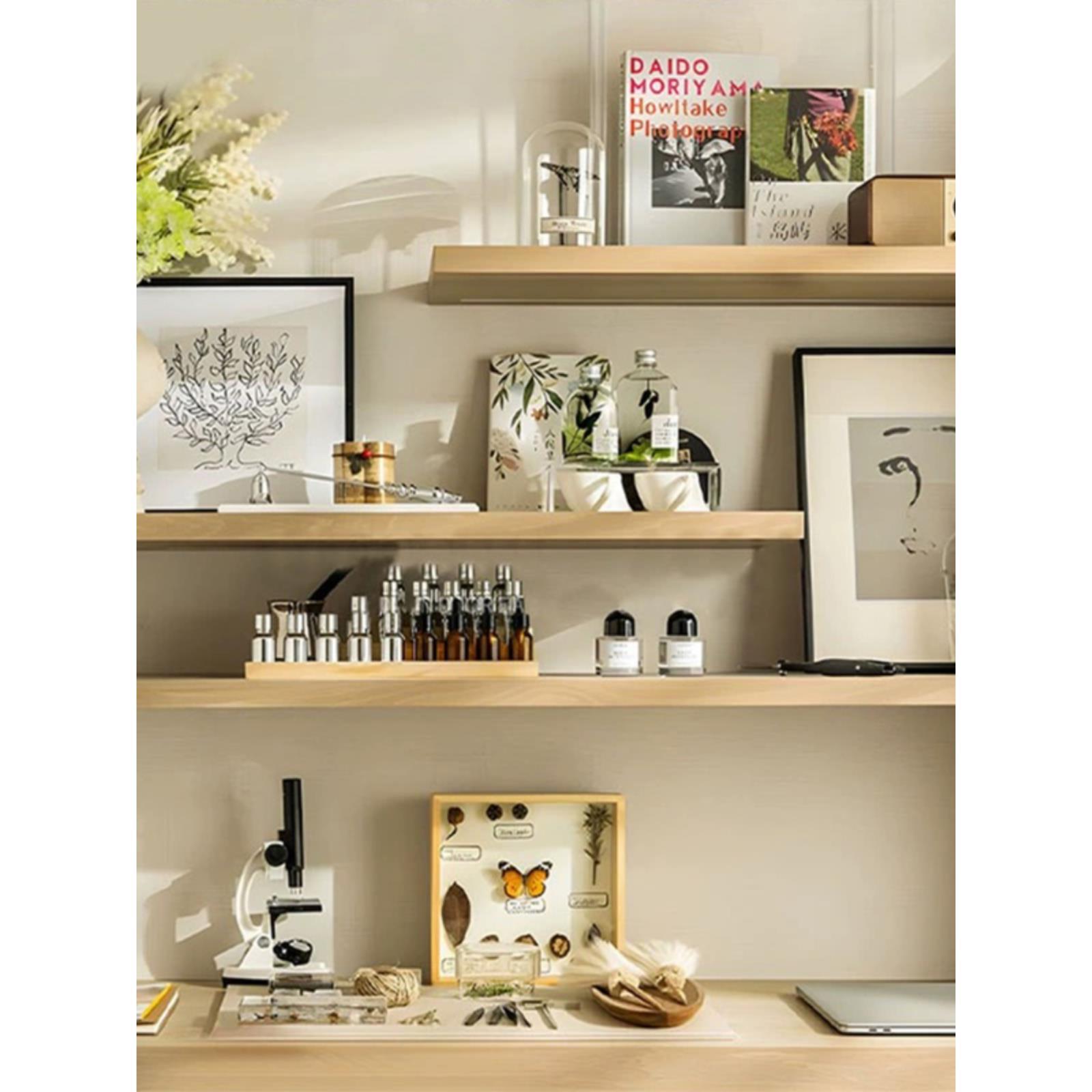 WU物兮物 现代样板间房间床边书桌手工艺术标本主题书房桌面装饰